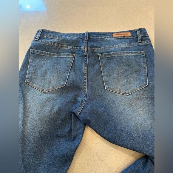 Kendall & Kylie Junior Girls Blue Distressed Skinny Jeans Size 13/14 - Picture 2 of 12